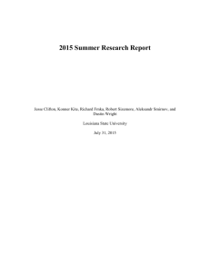 Summer 2015 Report - Math@LSU