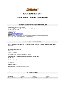 Material Safety Data Sheet Carbon Dioxide Compressed