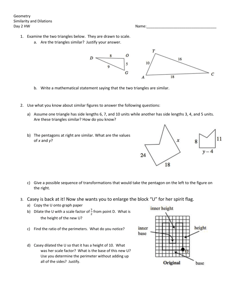 Perimeter And Area Of Similar Figures Worksheet - Nidecmege Within Similar Figures Worksheet Answers