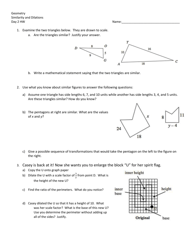 Perimeter And Area Of Similar Figures Worksheet - Nidecmege Within Finding Scale Factor Worksheet