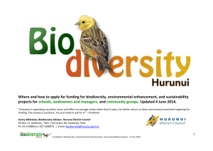 Natural Heritage Fund - Hurunui District Council