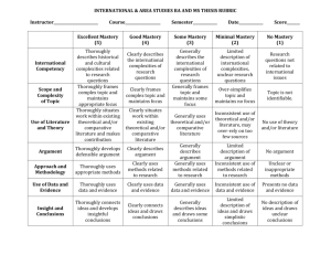 Assessment Rubric