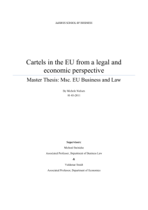 Cartels in the EU from a legal and economic perspective