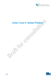 Units 3 and 4: Global Politics