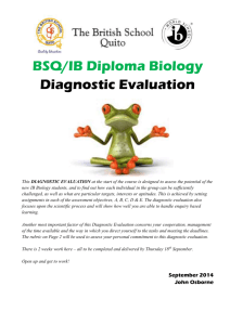 Diagnostic Evaluation - British School Quito Blogs Sites