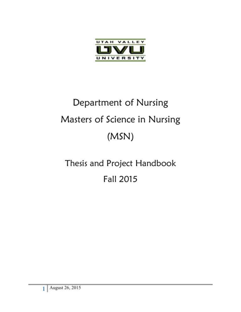 masters in nursing thesis