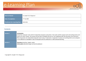 e-Learning Plan Template - St. Joseph`s NS