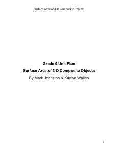 Surface Area of 3-D Composite Objects