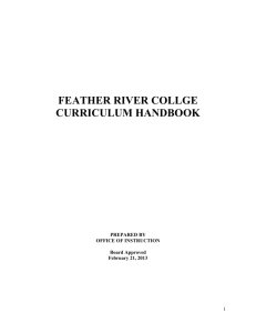 Curriculum Handbook - Feather River College