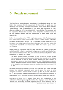 Supplementary Paper D: People movement