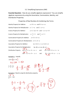 Simplifying Expressions Notes