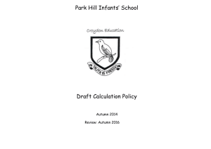 Calculation Policy 2015
