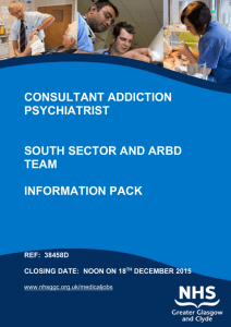 consultant in addiction psychiatry, ref 38458d