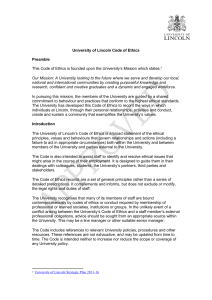 University-of-Lincoln-Code-of-Ethics