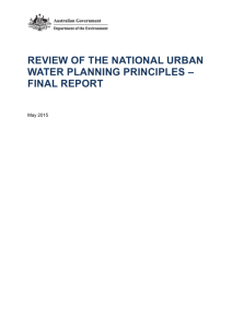 Review of the national urban water planning principles * final report