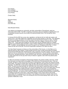 Dam Letter to State Representatives