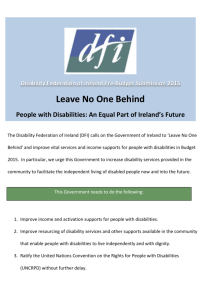 resourcing of community services for people with disabilities