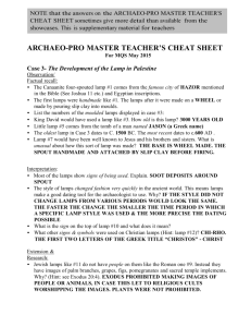 teacher cheat sheet - Archaeo-Pro