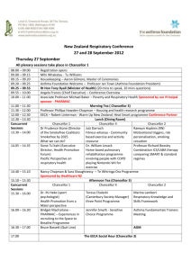 New Zealand Respiratory Conference 27 and 28 September 2012