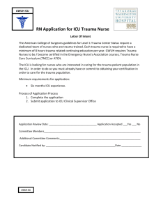 RN Application for ICU Trauma Nurse