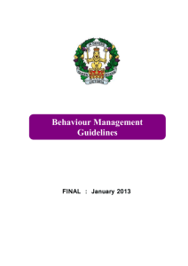 Behaviour Management Guidelines