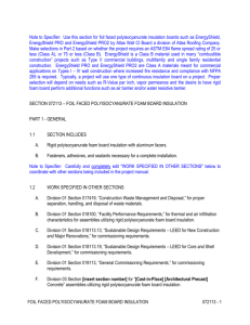 section 072113 - foil faced polyisocyanurate foam