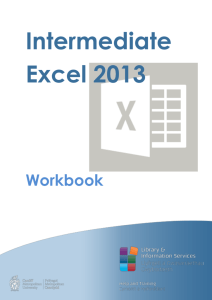 Workbook - Intermediate Excel 2013
