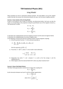 TD9 Statistical Physics (M1)