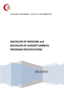 BACHELOR OF MEDICINE and BACHELOR OF SURGERY (MBBCh)