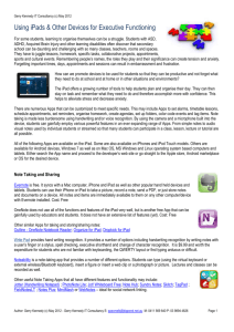 Using iPads and Other devices for Executive Functioning