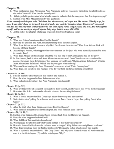 To Kill a Mockingbird questions 22- end