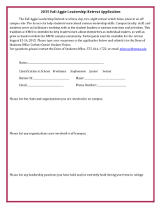 2015 Fall Aggie Leadership Retreat Application