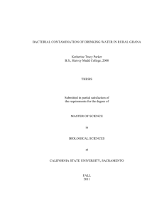 Bacterial Contamination of Drinking Water in Rural