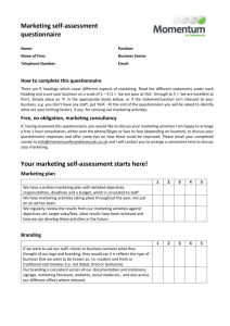 Marketing self-assessment - Momentum for Professionals