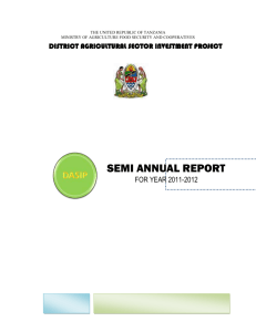 Semi Annual Report Year 2011-12 - Tanzania -