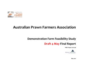 APFA Demonstration Farm * Feasibility Study