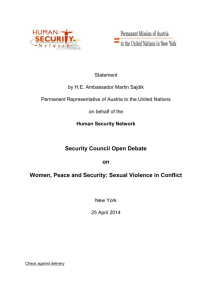 Sexual Violence in Conflict