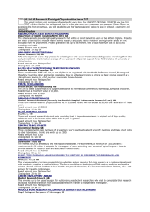 01 Jul 09 Research Fortnight Opportunities issue 327 This email