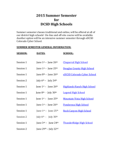 Summer Semester - Douglas County School District