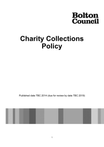 Charity Collections Policy