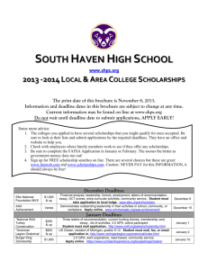 Local and Area College Scholarships