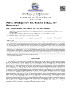 Optical Investigation of ZnO Samples Using X