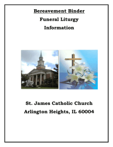 St. James Funeral Mass Planning Guide