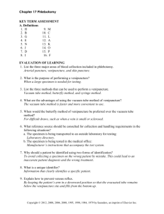 Chapter 17 Phlebotomy 17- Instructor`s Resource Manual Key Term