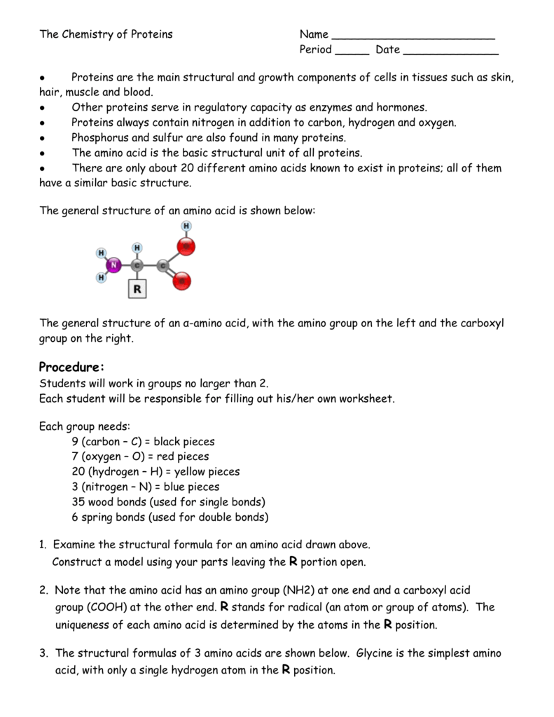 36 Protein Structure Worksheet Answers Support Worksheet