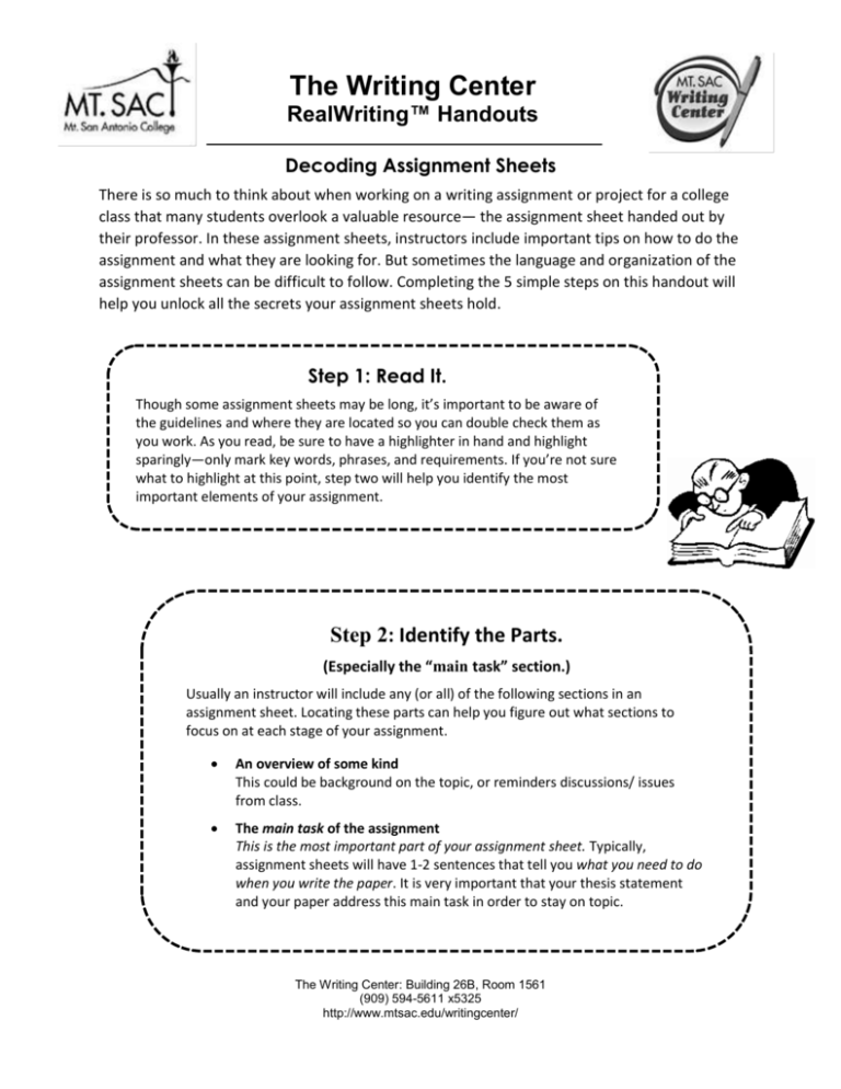 assignment activities examples
