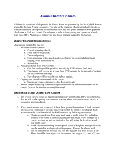 Alumni Chapter Finances - BYU Alumni