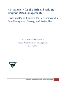Fish and Wildlife Program Data Management Issues and Policy