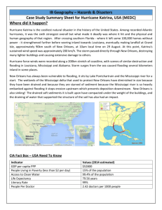 hurricane katrina 2005 case study sheet