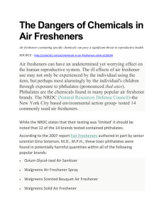 The Dangers of Chemicals in Air Fresheners